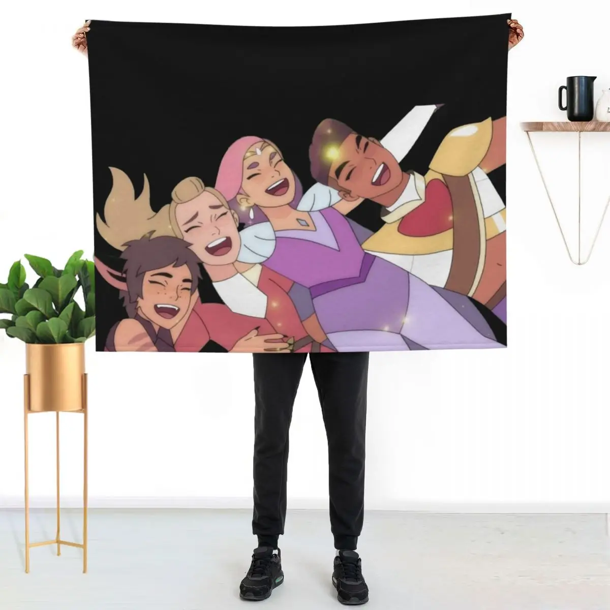 Group Hug Finale Throw Blanket Soft Plaid Soft Plush Plaid blankets and throws Loose halloween Blankets
