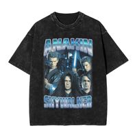 Humor Classic Anakin Skywalker Photo Collage Poster T-Shirt Men O Neck Cotton Washed T Shirt  Short Sleeve Tees Plus Size Tops