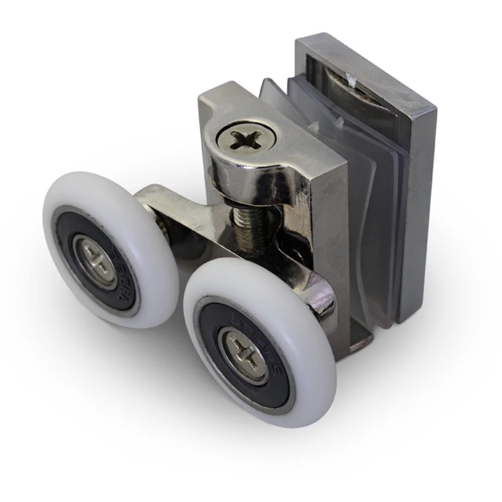 

4pcs Shower Door Roller Set 26Mm Zinc Alloy Cover Stainless Steel Bearings For Glass Bathroom Door Smooth Slide Roller