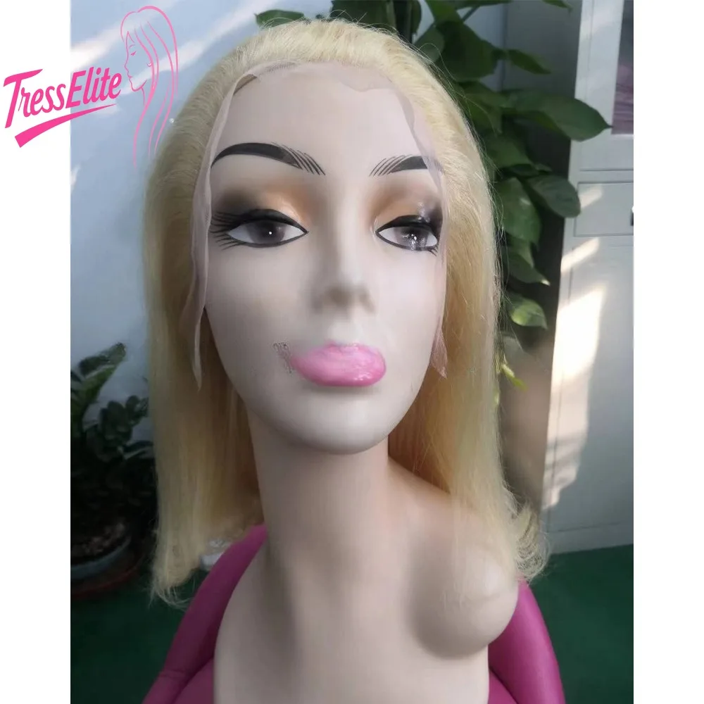 

High Quality 613 White Gold 13 * 4 Lace Human Head Cover Brazilian Virgin Remy 10-12 Inches 150/180 Density Human Hair