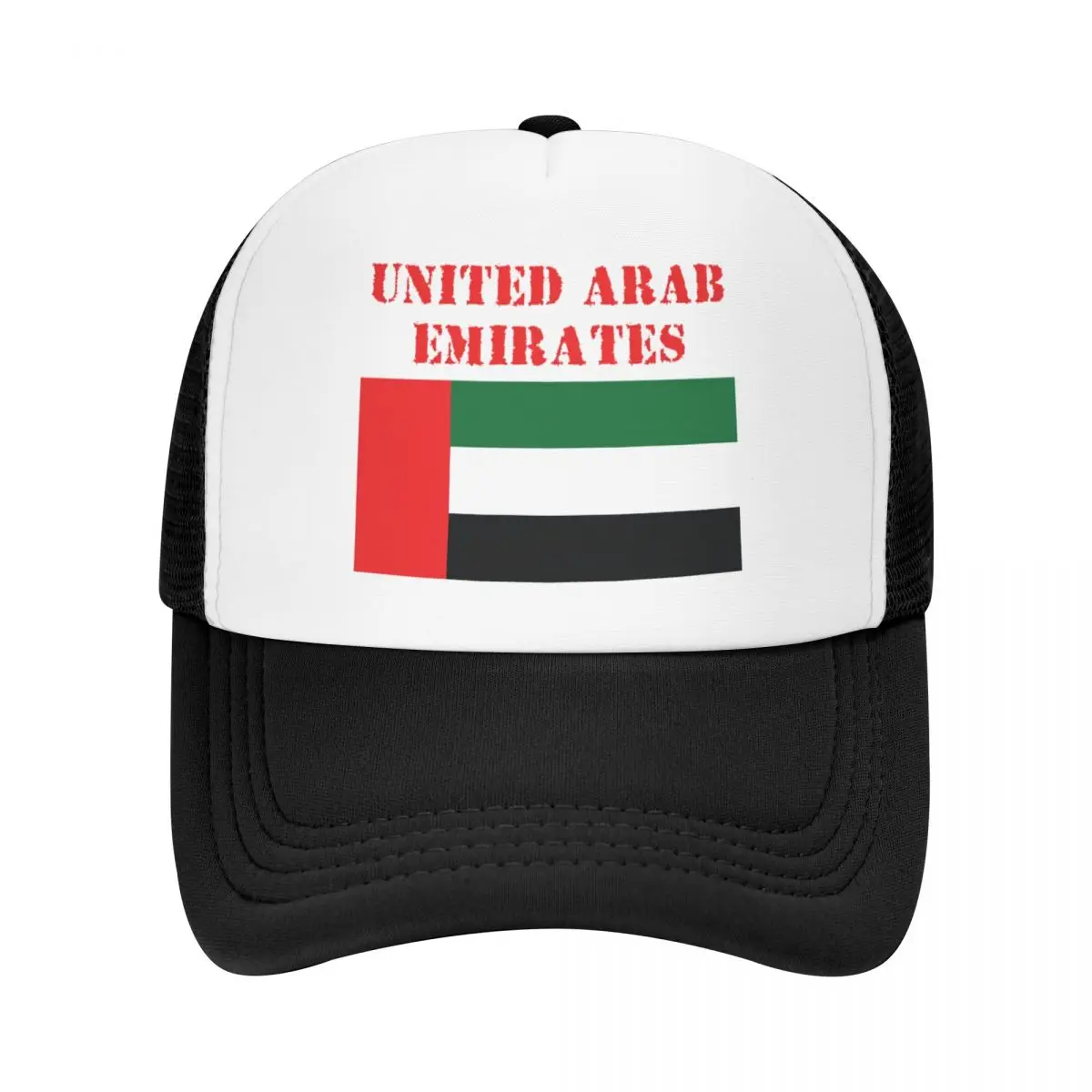 

Custom Punk Unisex United Arab Emirates Flag Trucker Hat Adult Adjustable Baseball Cap Women Men Outdoor Dad Hat