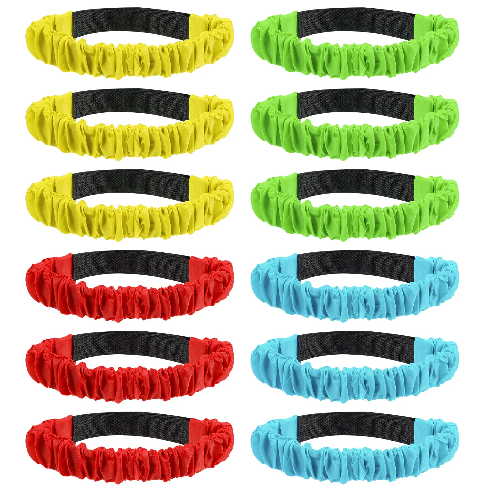 TOYMYTOY 12PCS Leg Race Ties Elastic 3 Legged Race Bands Family Carnival Decor Party Supplies Kids Adults Vibrant