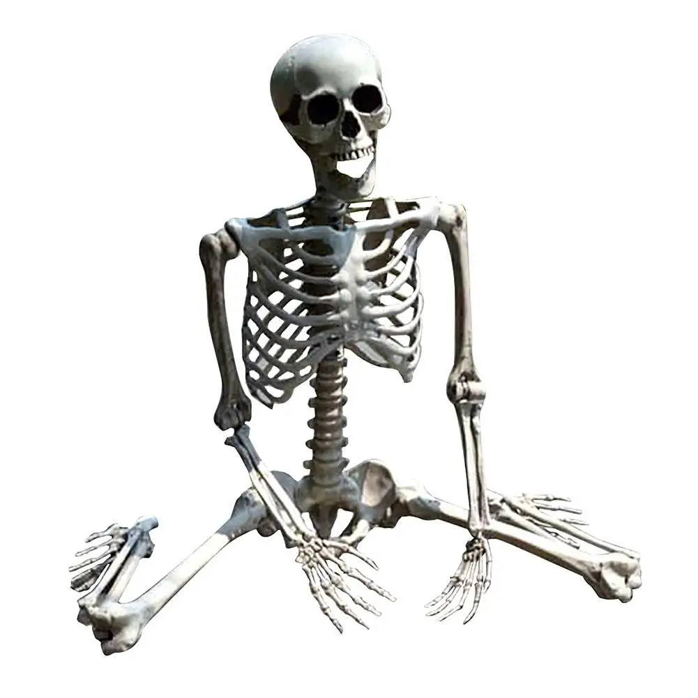 هالوين الهيكل العظمي البشري معلقة الدعائم المنزل الشر الطرف الديكور الرعب مخيف المنقولة زينة الجمجمة الكبيرة