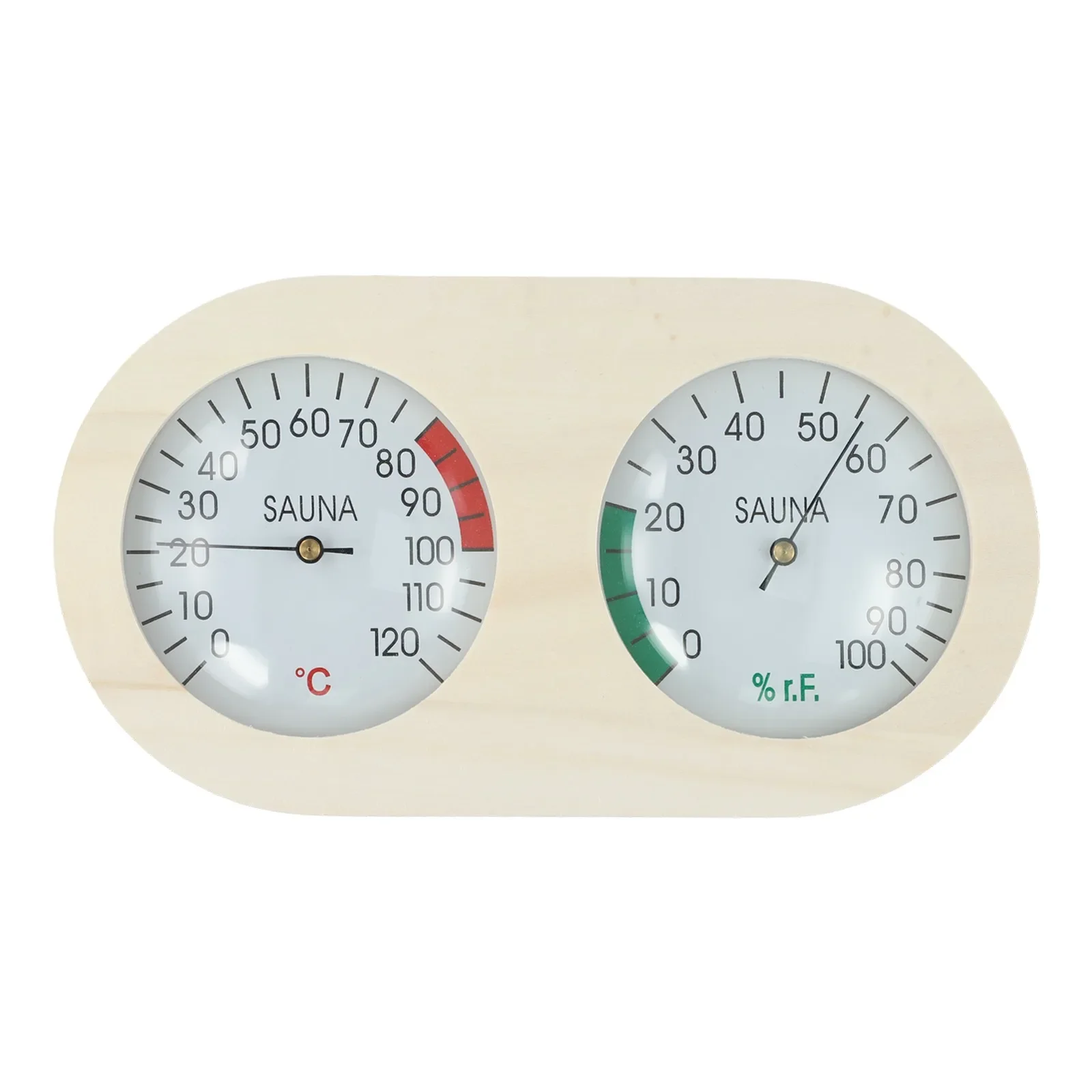 Humidity Gauge Hygrometer Device Multifunctional Design Natural Wood Material User-Friendly For Home Use 235*130mm