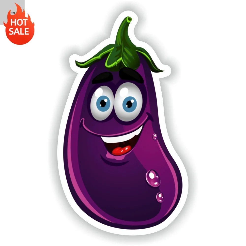 Eggplant Fruit Vinyl Sticker Self Adhesive Decal For Car Window And Travel Case Decorative Design
