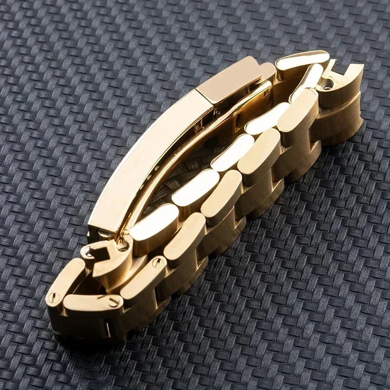 Cinturino per orologio con fibbia pieghevole in acciaio inossidabile 316L di qualità per cinturino Rolex nuovo cinturino sottomarino cinturino regolabile 21mm