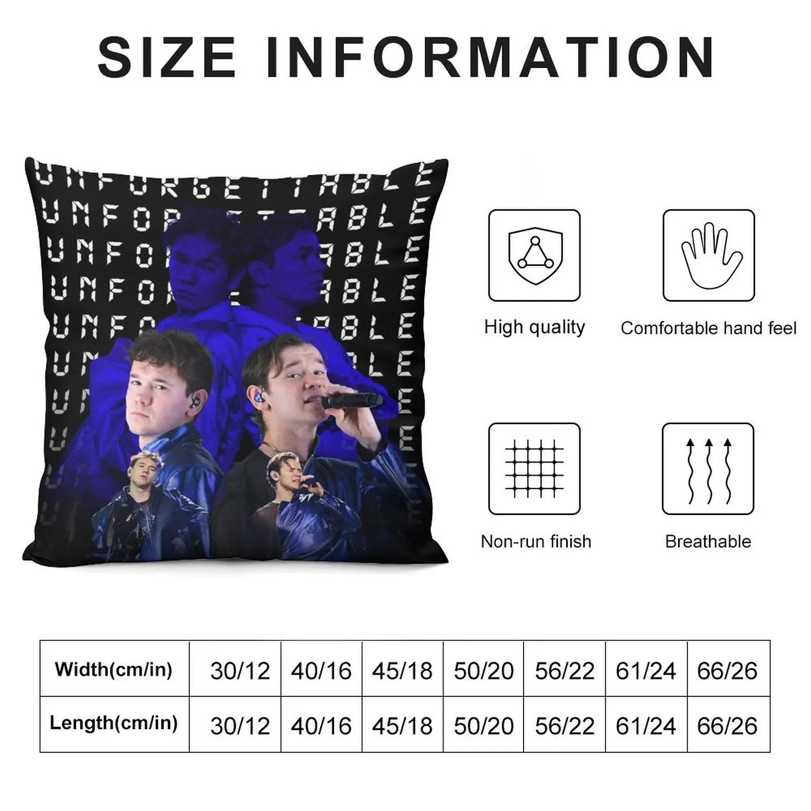 Marcus And Martinus Unforgettable Eurovision 2024 Sweden Merch Throw Pillow Sofa Cushion pillows decor home pillow