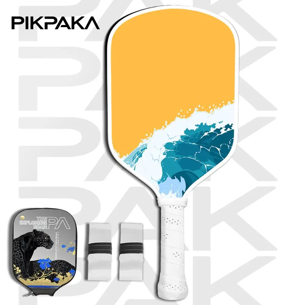 

Sea waves Pickleball Paddle Set USAPA Approved T700 Carbon Fiber Unibody Thermoformed with 16MM Honeycomb Core Power&Spin