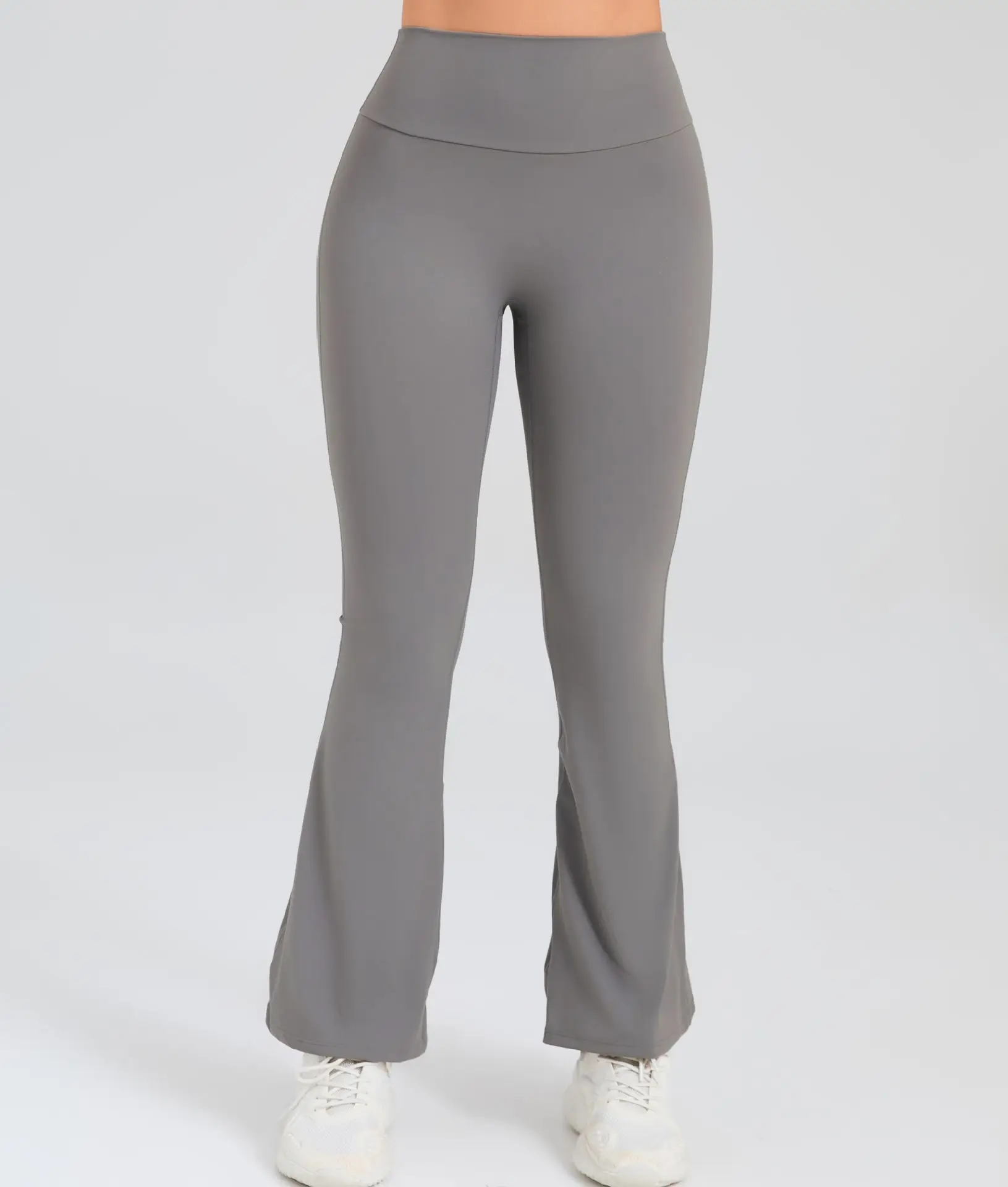 Mallas deportivas informales para mujer, pantalones Cargo de cintura alta con bolsillo, pantalones de gimnasio, Leggings Acampanados para Fitness