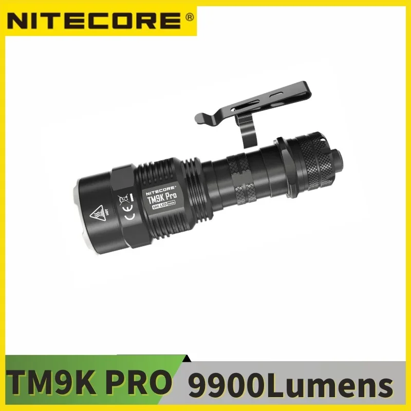 NITECORE TM9K PRO 9900Lumens High Output Self-Defense Tactical Flashlight, Type-C Rechargeable, Bulit-In 5000mAh Battery