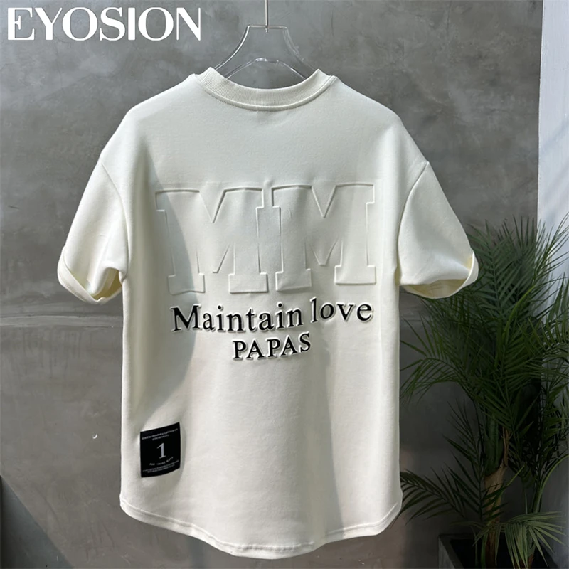 Summer New Product Men\'s T-shirt Casual Fashion Versatile Pure Cotton Letter Printed Round Neck Short Sleeve T-shirt Plus Size