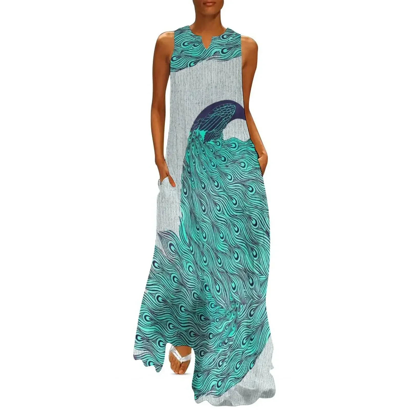 

A very, very peacock Long Dress summer dress korean women women's evening dresses dress women summer 2025 Women's dresses