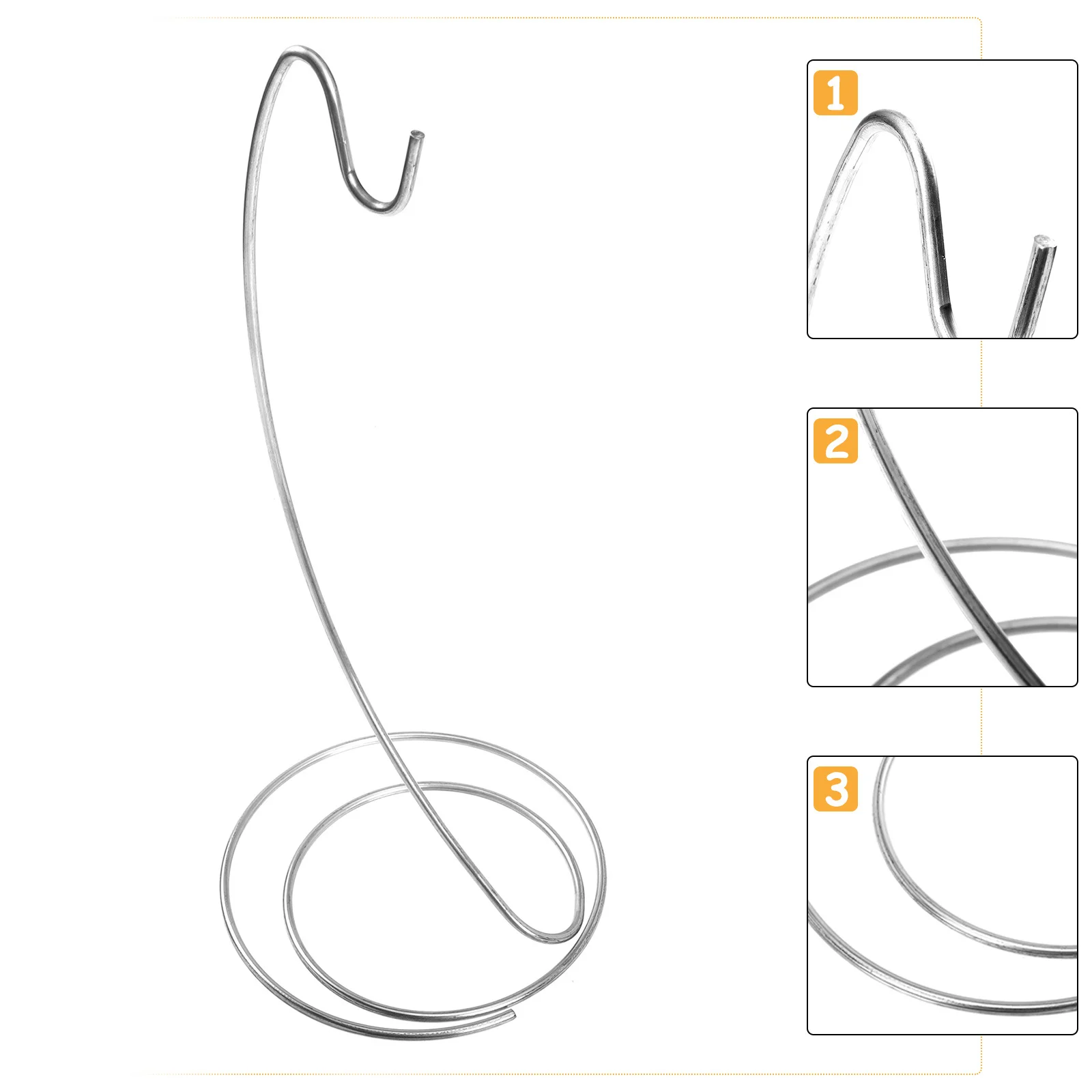 

Iron Ornament Display Stand Silver Tone Curved Holder for Lantern Air Plant Planter Home Decoration Iron Hanging Planter Stand