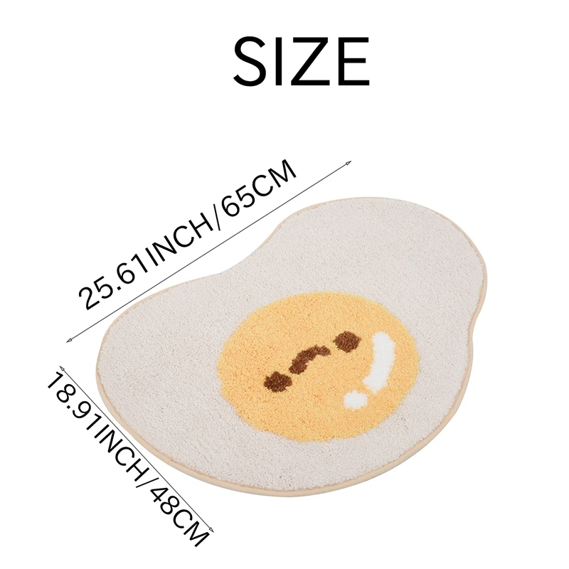 Bathroom Rug,65X48cm,Non Slip Cute Bath Mat,Soft Shower Rug,Plush Microfiber Thick Shaggy Floor Mats