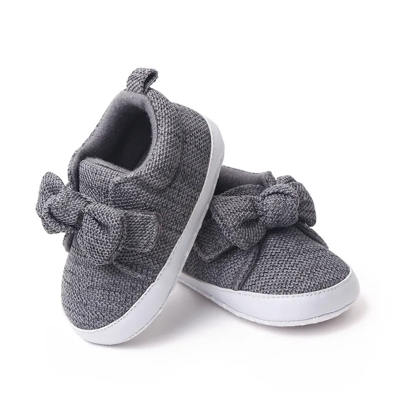 Chaussures antidérapantes à semelle souple pour bébés filles, jolies chaussures de berceau à nœud papillon, mode printemps automne, premiers pas