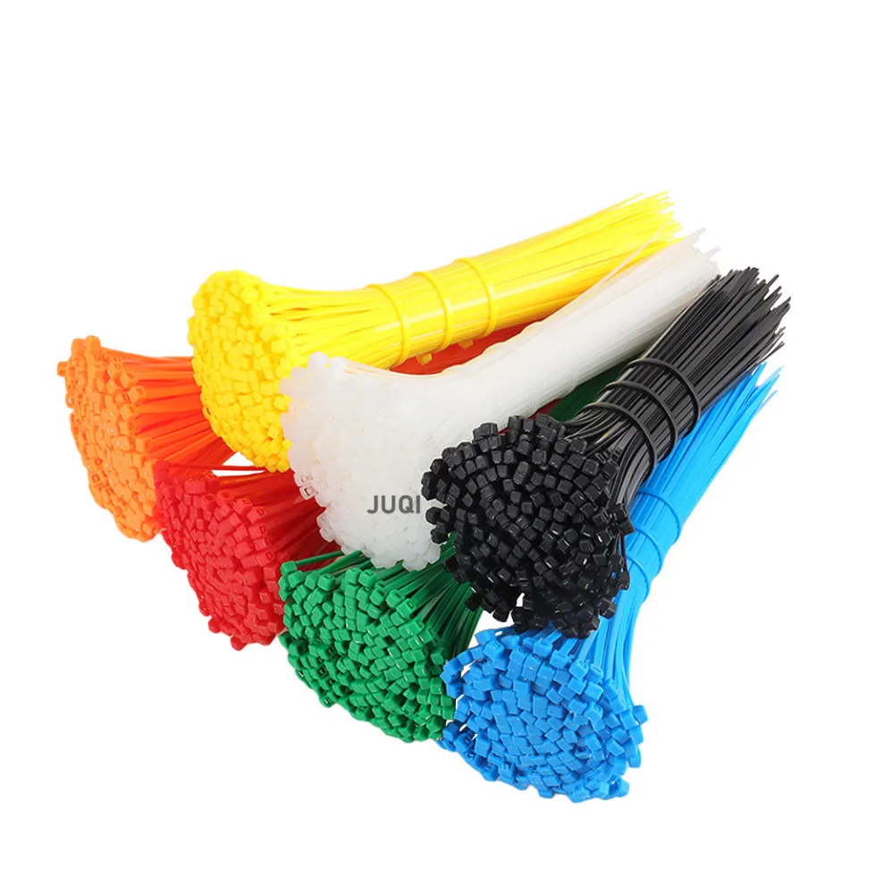 200pcs 3x100 width 1.8mm Self-Locking White Black Red Blue Yellow Green Nylon Wire Cable Zip Ties.Cable Ties