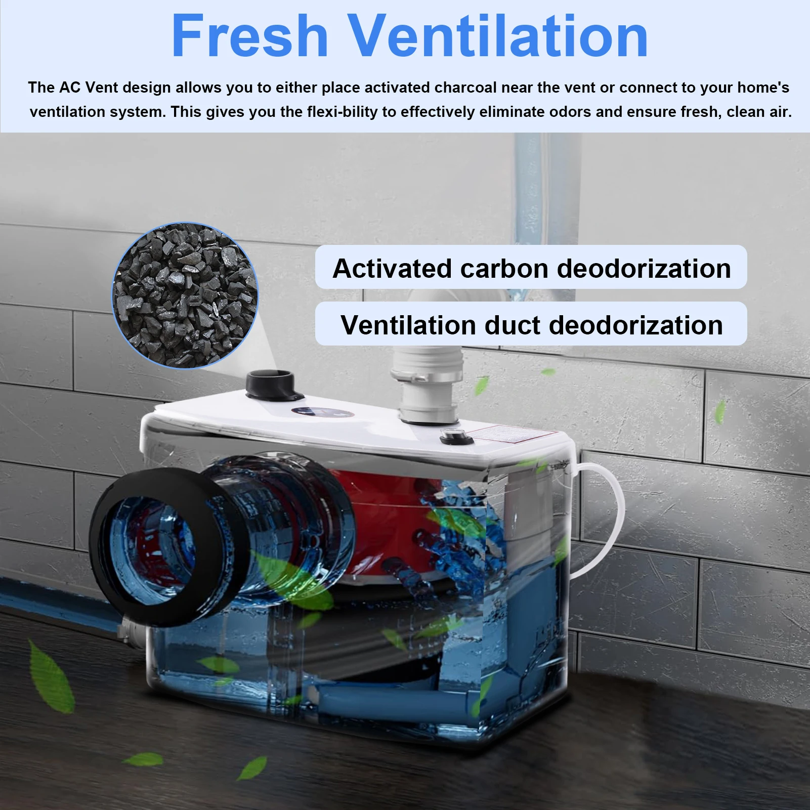 Makerator-Pumpe, 600 W, 110 V, Makerator-Abwasserpumpe, Abwasser, Marine, 4 Wassereinlässe, Makerierendes Toilettensystem für Küchenspüle