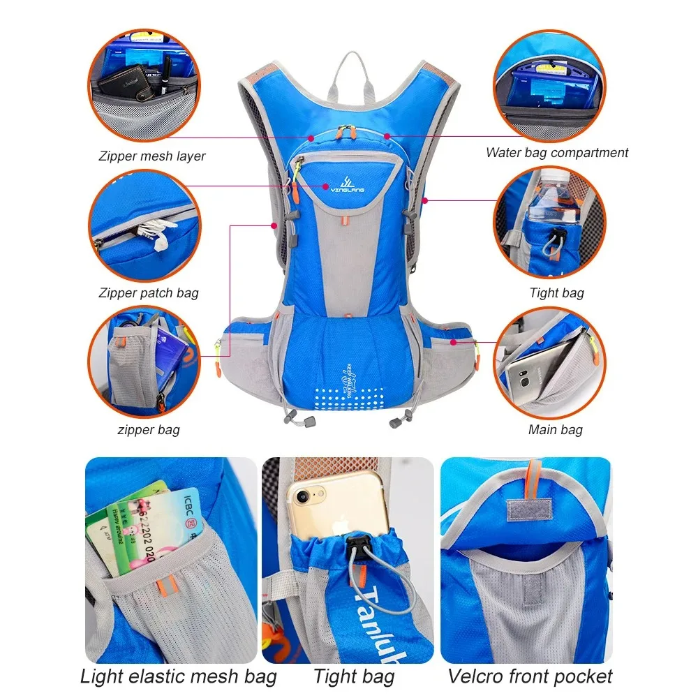 1PCS Hydration Backpack, Lightweight Insulation Water Pack for Running Hiking Riding Camping Cycling Climbing Fits Men & Women