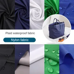 High-density Plaid Pattern Nylon Fabric By Meter for Bags Tents Sewing Plain Fashion Polyester Waterproof Cloth Silky Breathable