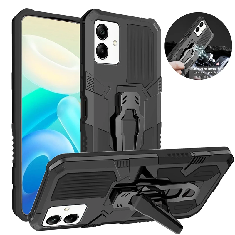 For Samsung A04 Case Rugged Shockproof Bumper Armor Phone Case For Samsung Galaxy A04 2022 A 04 Car Magnetic Stand Back Cover