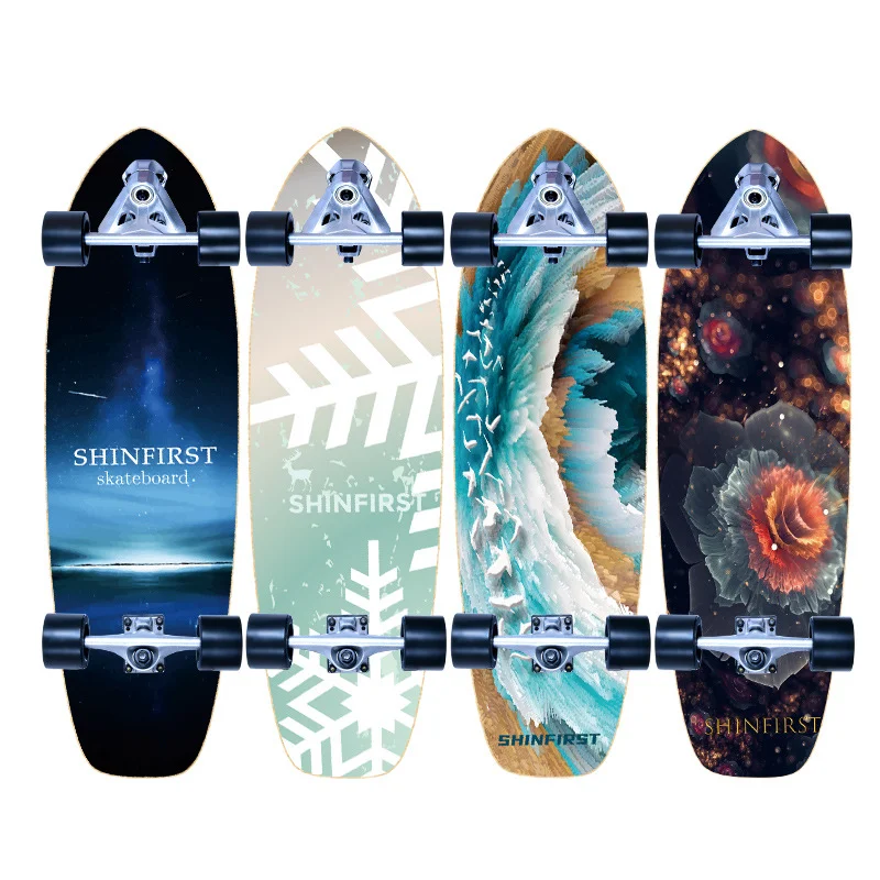 

Maple Roller Skateboard Deck 4 Wheels Skate Board CX7 Professional Land Surf Board Longboard Surfskate Skating Scooter Kickboard