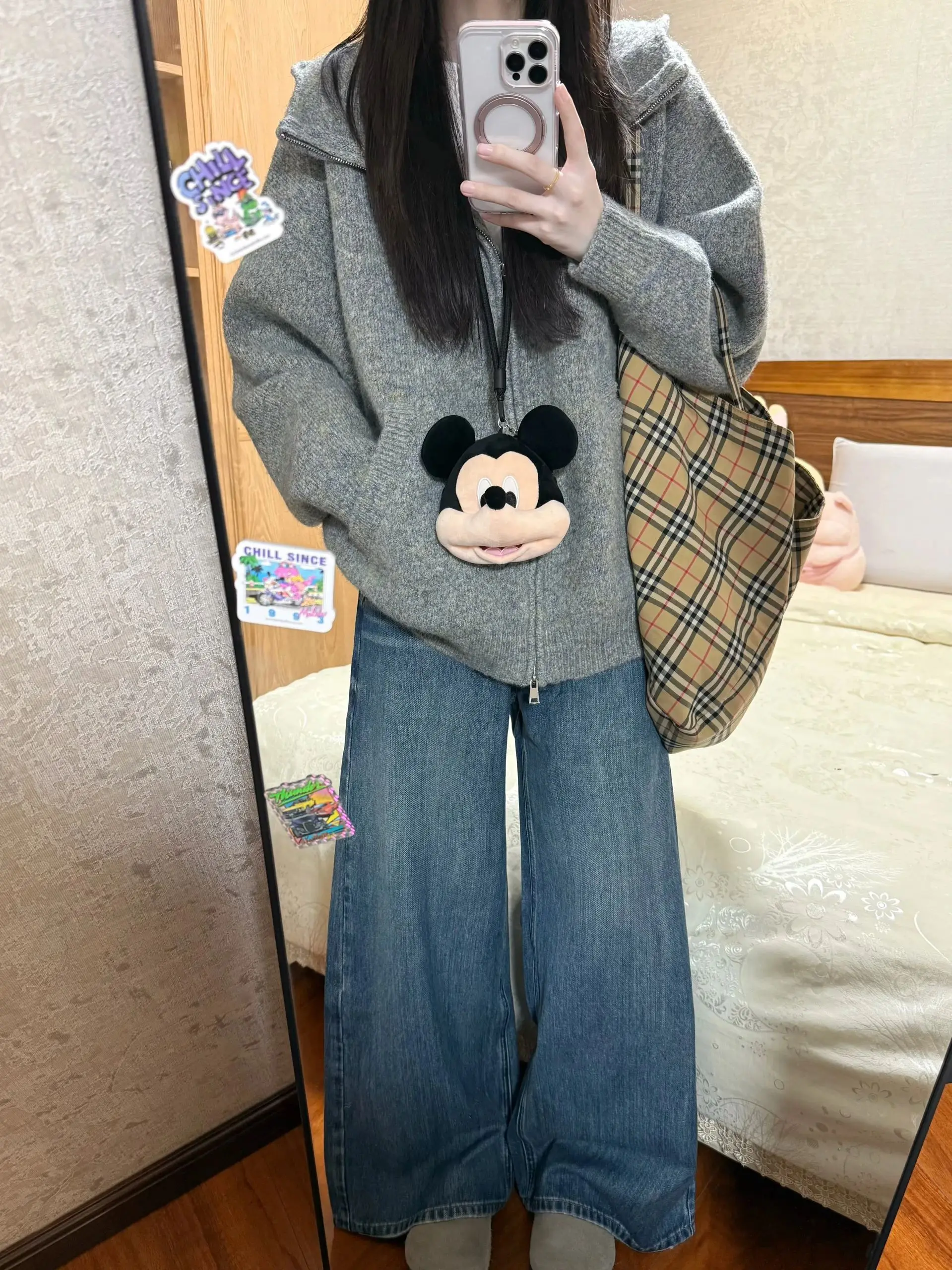 

Корейский мягкий вязаный открытый кардиган в Корейском стиле, женский осенне-зимний свободный свитер с капюшоном на двойной молнии, куртка