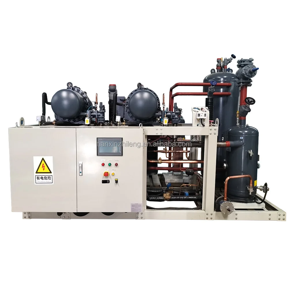 Parallel Screw Compressor Refrigeration Unit Low Temperature Condensing Unit for Big Cold Storage