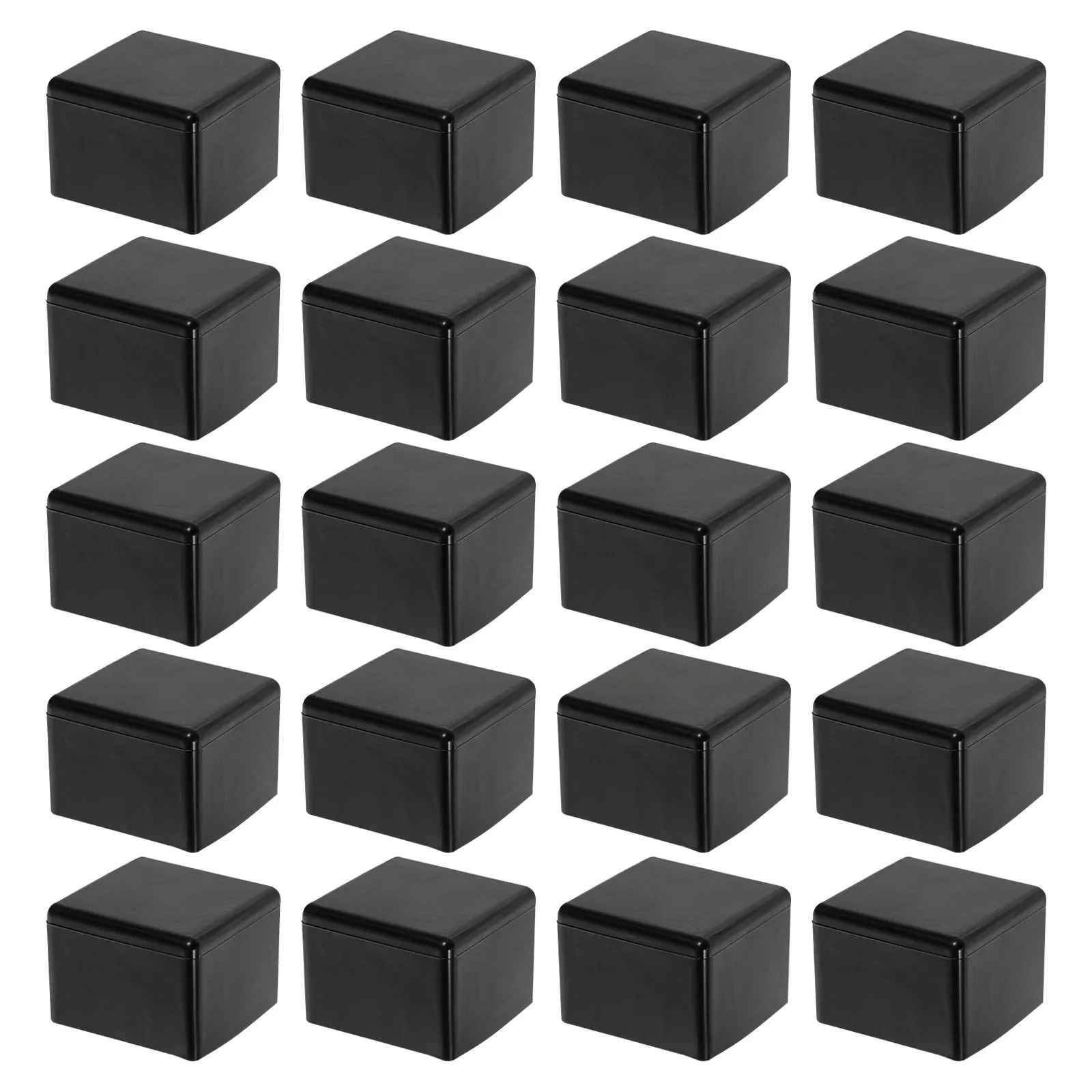 20Pcs Square Chair Leg Floor Protectors Thick Rubber Caps Non-Slip Chair Foot Covers for Hardwood Tile Tile Laminate Floors