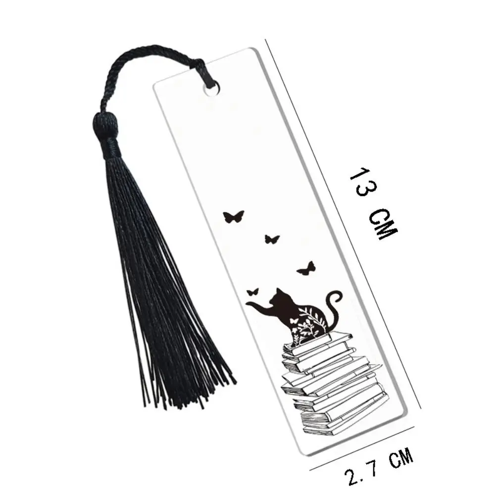 1PC Creative Cat Dog Bookmarks Acrylic Transparent Bookmark Book Page Holder Page Marker Book Clip Teacher Gift Book Accessories