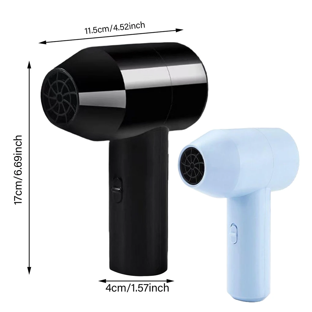 Drying Painting Cordless Hair Dryer Adjustable Portable Air Blower Fast dryingMini Air Blower  Black Color Fan Accessories