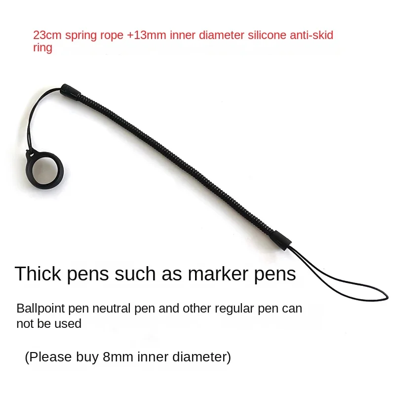 Fixed Seat Spring Rope Touch Pen Anti Loss Silicone Ring Writing Order Board Pen Insert  Pencil Holder Office Accessories