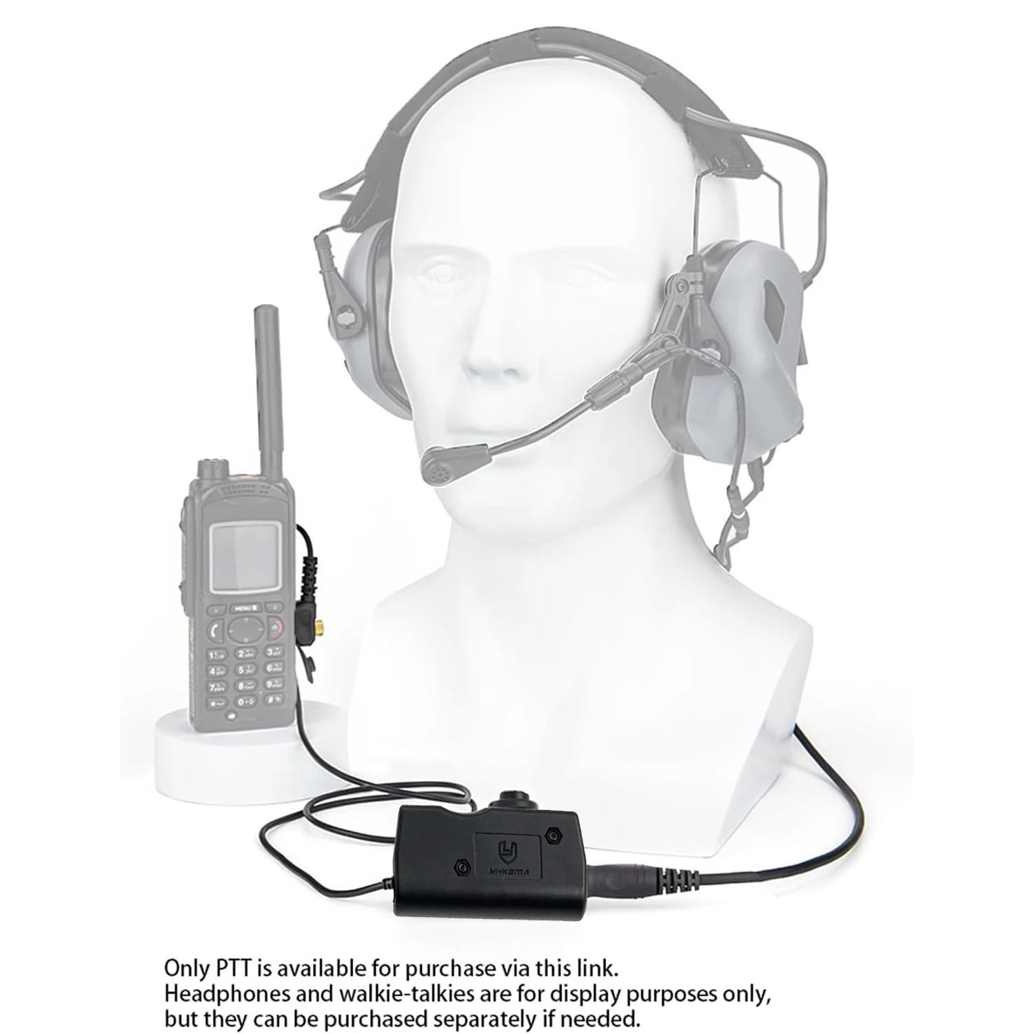 YHKEMA U94 Tactical Kenwood, Baofeng Version PTT Standard 7.0 Plug for Radio Adapter Black view 5