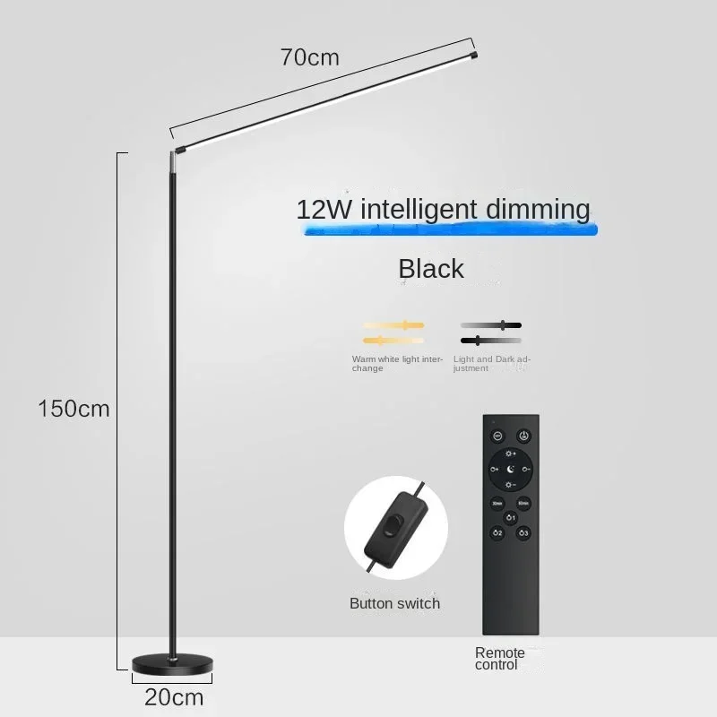 NONE 2025, Minimalismus, LED-Stehlampe, superhelle Leselampe, Wohnzimmer, Schlafzimmer, Nachttisch, vertikale Lampe, Bodenklavier, Beleuchtungskörper 9