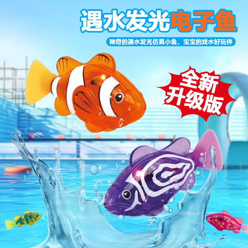 Hot Selling Electric Swimming Fish Toy Realistic Light-Up Induction Robotic Fish Electronic Pet Water Toy For Bath Time Play - view 2