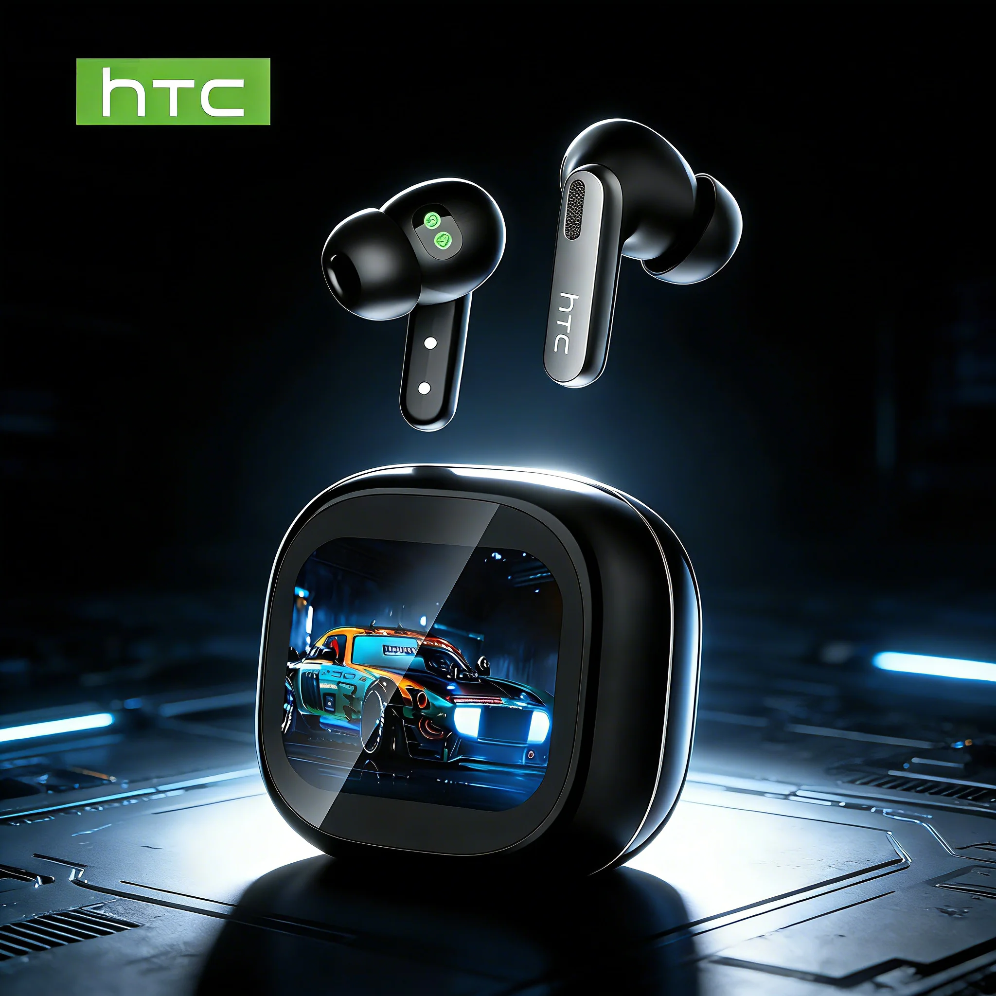 

Наушники HTC NE46 TWS с Bluetooth 6.0, мониторингом сердечного ритма, умным зарядным кейсом с экраном, шумоподавлением, Hi-Fi стереозвуком и AI-переводчиком