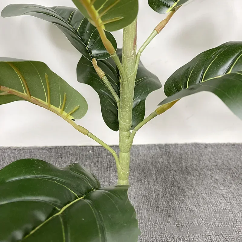 59in großen Ficus baum künstliche Pflanzen gefälschten Baum Kunststoff Banyan Blätter echte Berührung Banyan Baum Blätter für Home Office Shop Dekor – Detail 9
