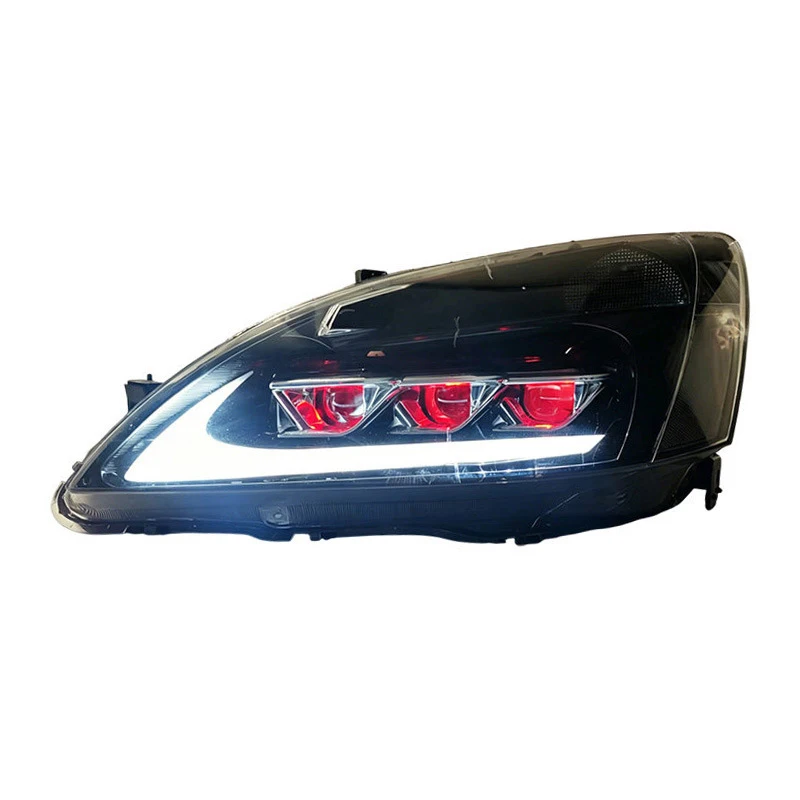 HeadLights For Honda 7th Generation 2004-2007 Accord  LED Projetor Headlamp Daytime Running Light Automotive Accessories