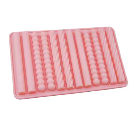Gummy Candy Rope Silicone Mold Long Stick Pearls Chocolate Bar Cookies Biscuit Ice Cube Tray Crayon Candy Kitchen Pastry Tools