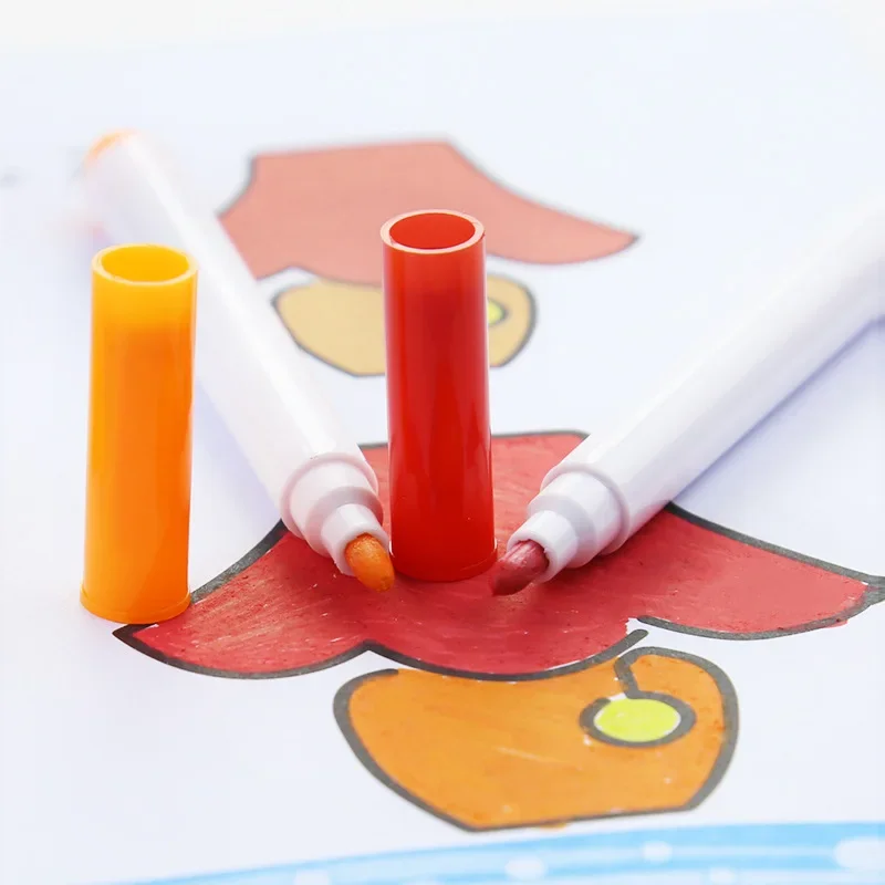 12 Pcs/set Different Colors Water-soluble Liquid Chalk Children's Drawing Pen Non-dust Board Chalk Marker Office School Supplies