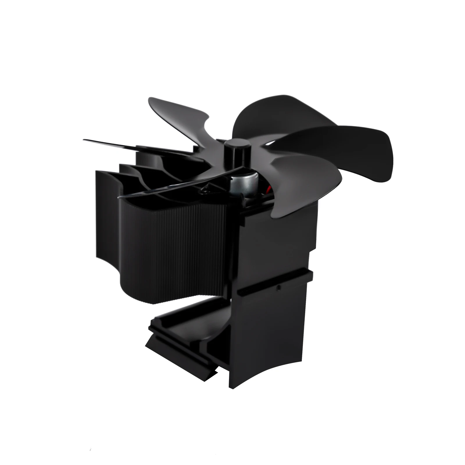 6 شفرات موقد مروحة، مروحة مدفأة الأنابيب، مروحة موقد تعمل بالطاقة الحرارية لحرق موقد/الغاز/سجل، محركات صامتة، دفع تدفق الهواء الأفقي