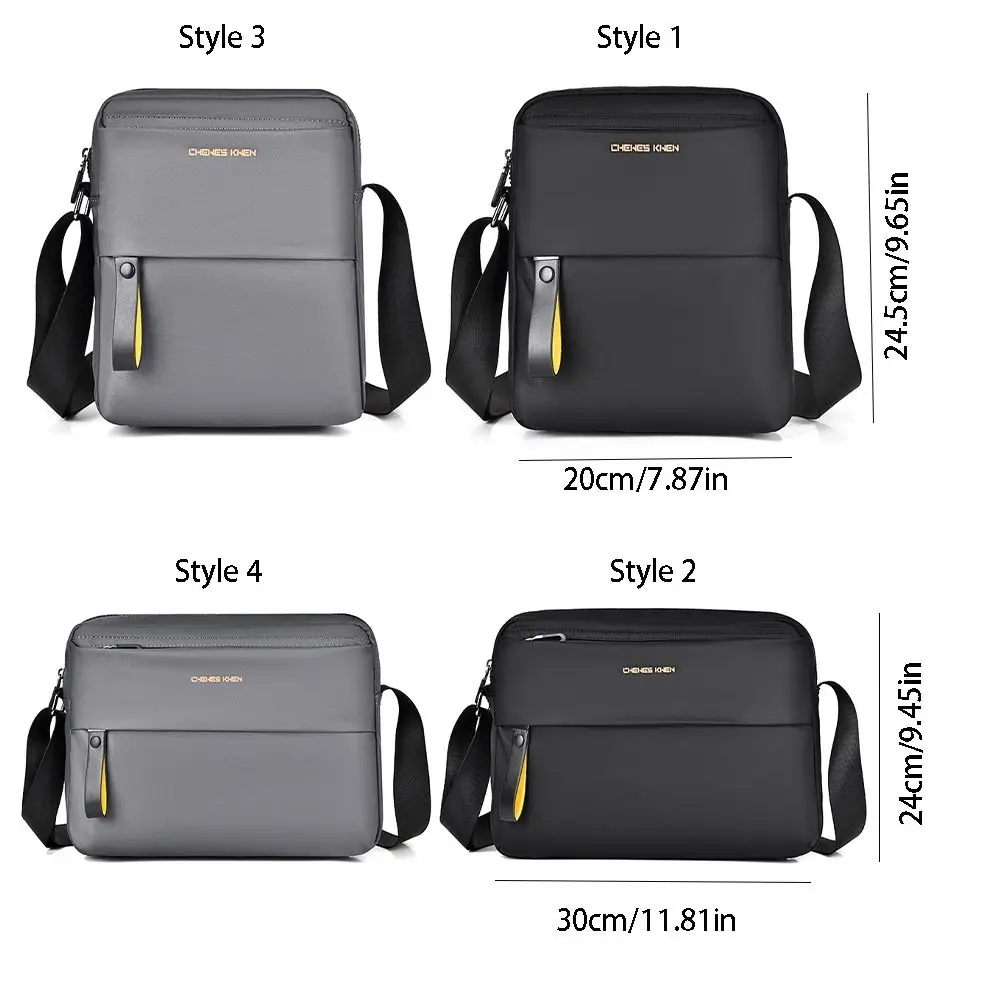 Tasche leggere con cerniera Zaino a tracolla da uomo Borsa a tracolla durevole impermeabile Borsa a tracolla Oxford Casual