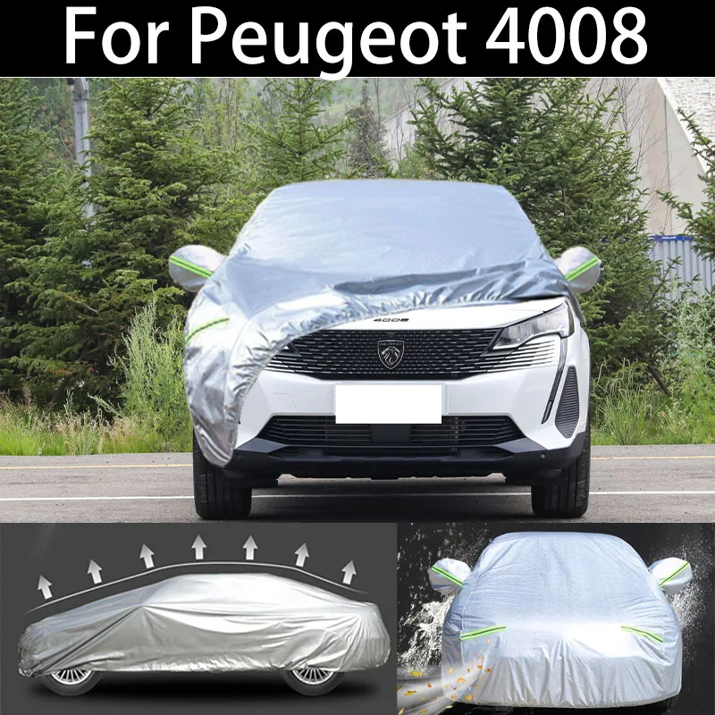 

For Peugeot 4008 car Cover Dustproof Outdoor Indoor UV Snow Resistant Sun rain Protection waterproof hail cover for car