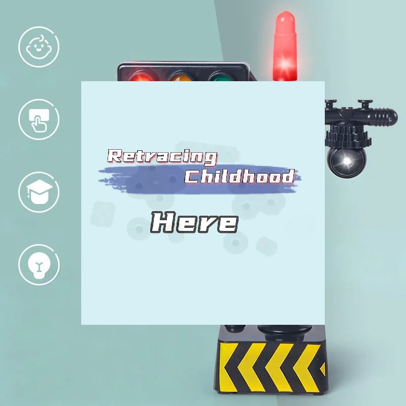 

Mini Traffic Signal Light Toy Model Simulation Road Sign Scene LED Kid Traffic Safe Education Learning Toy Car Accessories-TOY