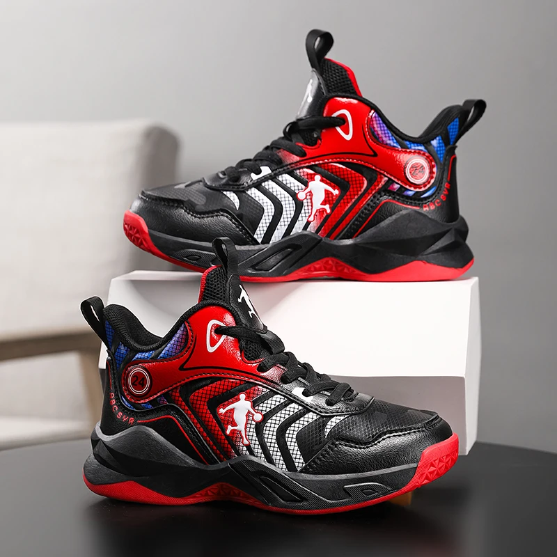 

Детские баскетбольные кроссовки 2025, зимние кожаные водонепроницаемые кроссовки, износостойкие противоскользящие кроссовки для мальчиков и девочек