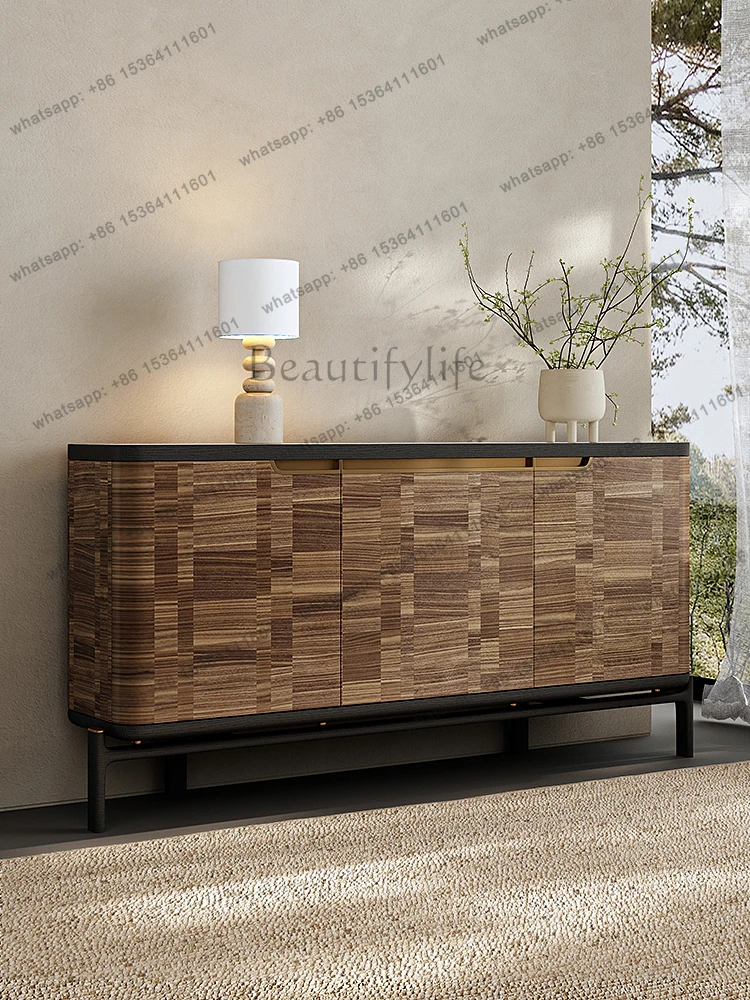 

Средневековый шкаф на крыльце из орехового дерева, итальянский минималистский мрамор, современная вилла, гостиная, декоративный шкаф для хранения вещей