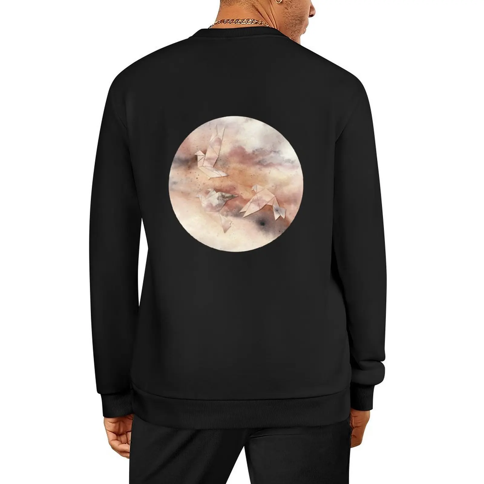 

Pastel Origami Birds Pullover anime clothing men clothes graphic t shirts men men's winter sweater hooded sweatshirt