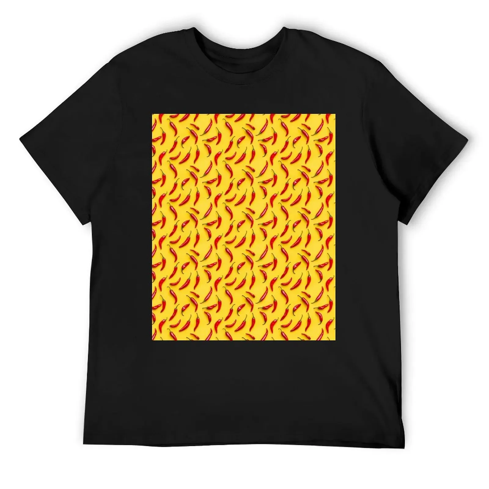

Red chilli pepper on yellow background T-Shirt boys whites plain rapper graphic tees t shirts for men graphic
