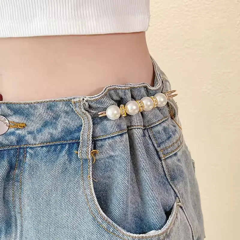 Detachable Metal Pins Fastener Pants Pin Retractable Button Sewing-Free Buckles for Jeans Perfect Fit Reduce Waist