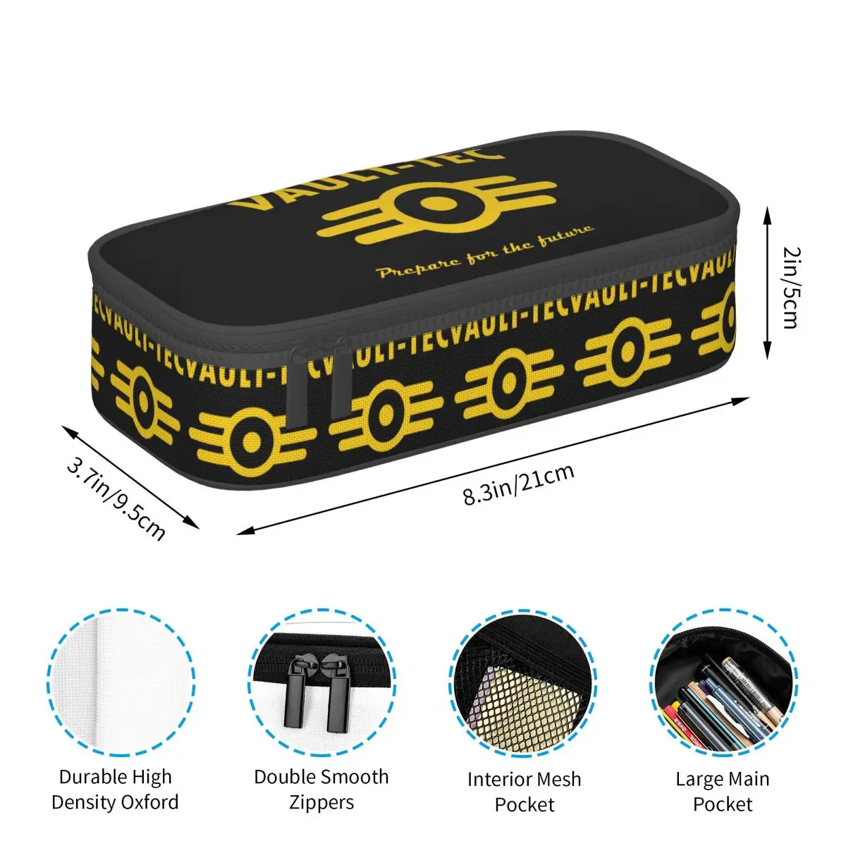 Fallout 4 Vault-Tec Logo Cap29 Federmäppchen für Studenten, Schule, Stiftbox, Bleistiftbeutel, Schreibwarenbedarf, Stifthaltertasche
