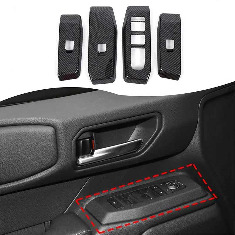 

For Toyota Land Cruiser Prado 2024+ ABS Windows Control Panel Decoration Protective Sticker Interior Accessories